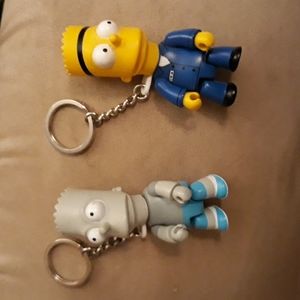 2 Bart Simpson key rings. Brand new, no tags. Great stocking stuffer!